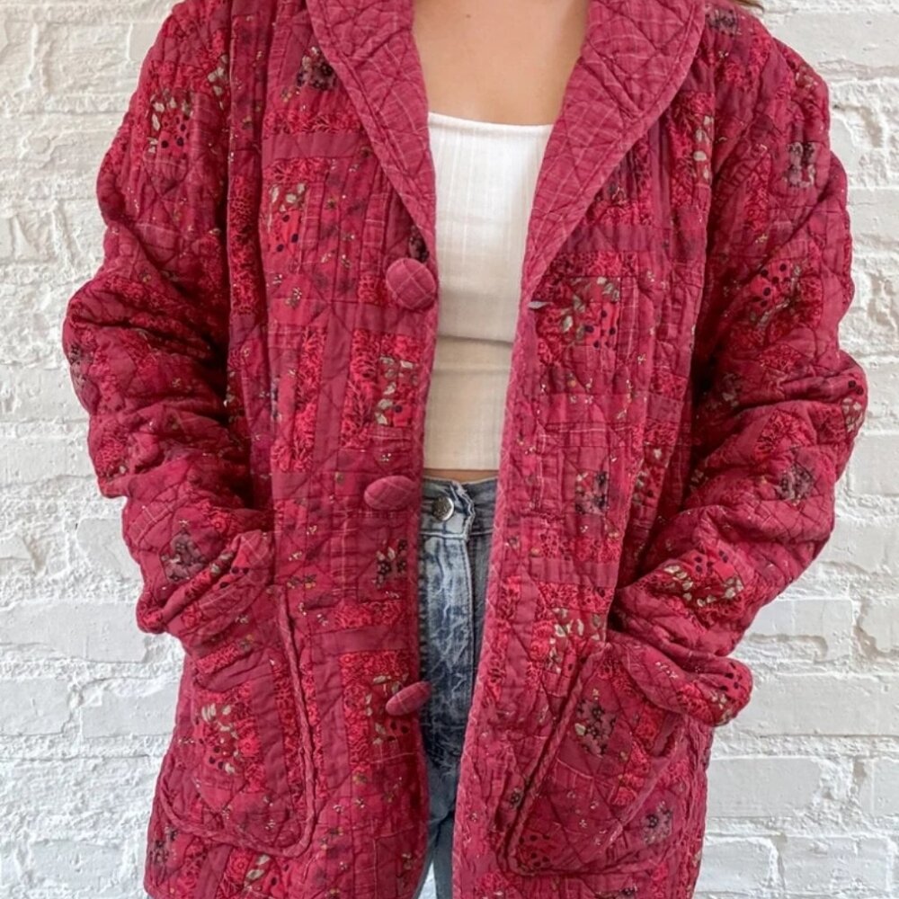 Donna Sharp Quilted Jacket Size Small - image 5